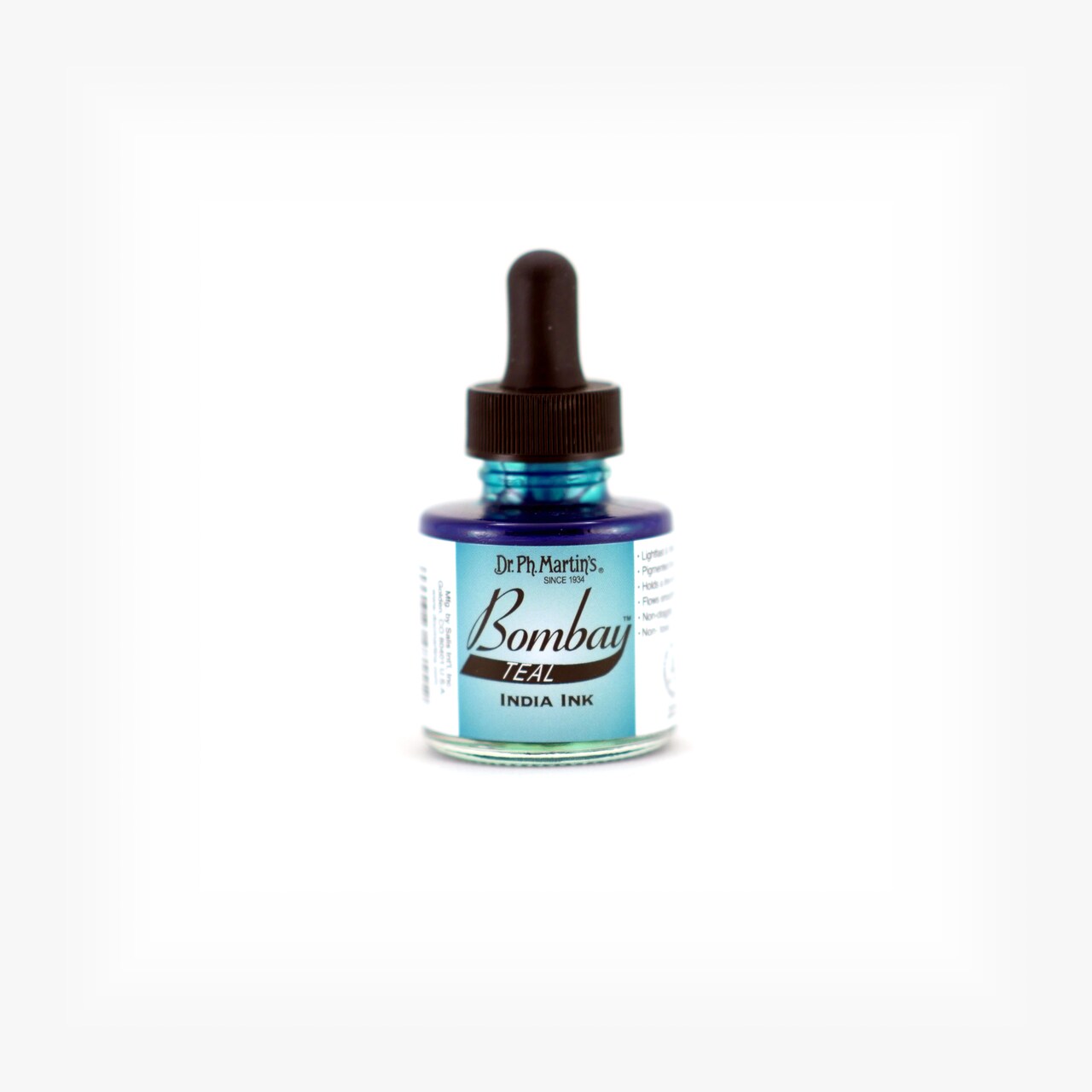 Dr. Ph. Martin's® Bombay India Ink, 1.0 US fl oz, 11BY Teal, 1 Bottle